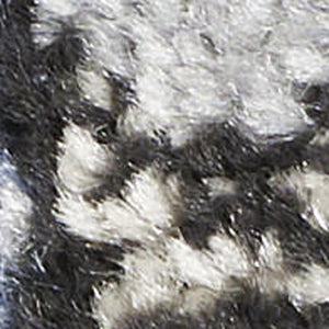 HomeRoots 8' Black Floral Power Loom Area Rug - Timeless Elegance with Distressed Charm for Any Space 5' X 7' 522457