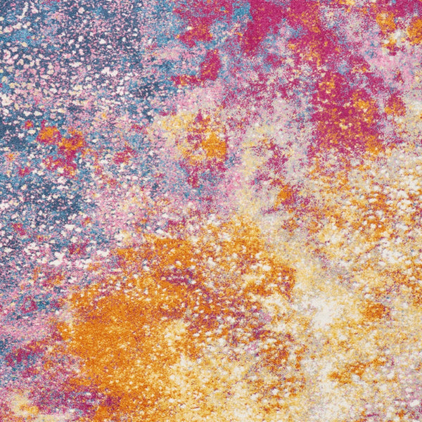 Homeroots 6' X 9' Blue Abstract Power Loom Area Rug  Polypropylene 522466