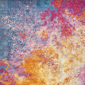 Homeroots 6' X 9' Blue Abstract Power Loom Area Rug  Polypropylene 522466