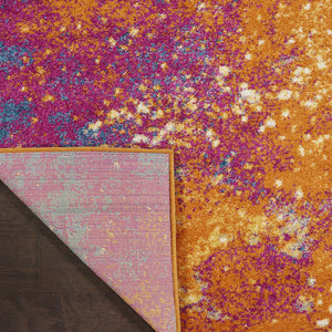 Homeroots 5' Blue Square Abstract Power Loom Area Rug  Polypropylene 522467