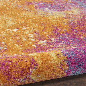 HomeRoots 14' Striking Blue Abstract Runner Rug - Durable, Stylish, and Perfect for High-Traffic Spaces! 522468