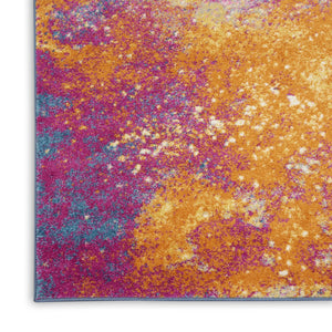 HomeRoots 14' Striking Blue Abstract Runner Rug - Durable, Stylish, and Perfect for High-Traffic Spaces! 522468