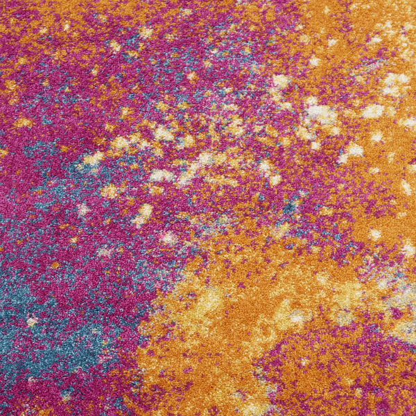 Homeroots 12' Blue Abstract Power Loom Runner Rug  Polypropylene 522469