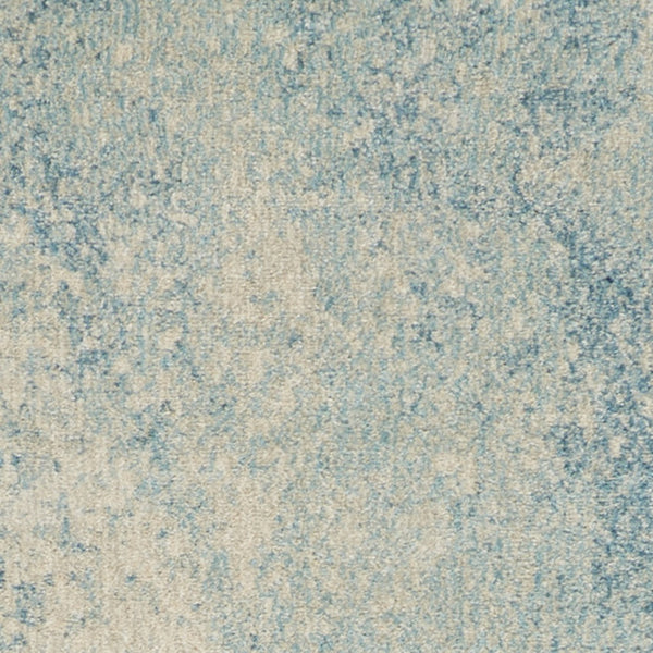 Homeroots 10' Blue Abstract Power Loom Runner Rug  Polypropylene 522470