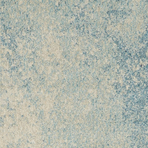 Homeroots 10' Blue Abstract Power Loom Runner Rug  Polypropylene 522470