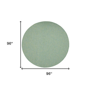 HomeRoots 8' Blue Indoor Outdoor Area Rug - Modern, Durable Design for Patios, Kitchens, and High-Traffic Spaces 8' Round Round 522472