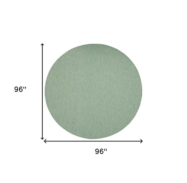 HomeRoots 8' Blue Indoor Outdoor Area Rug - Modern, Durable Design for Patios, Kitchens, and High-Traffic Spaces 8' Round Round 522472