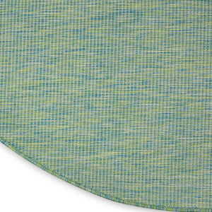HomeRoots 8' Blue Indoor Outdoor Area Rug - Modern, Durable Design for Patios, Kitchens, and High-Traffic Spaces 8' Round Round 522472