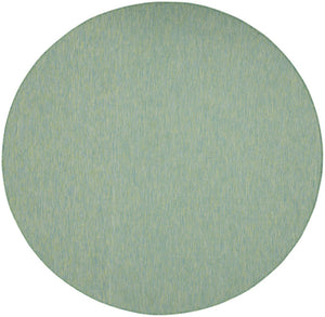HomeRoots 8' Blue Indoor Outdoor Area Rug - Modern, Durable Design for Patios, Kitchens, and High-Traffic Spaces 8' Round Round 522472