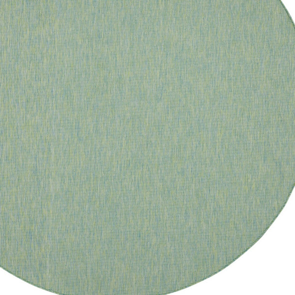 HomeRoots 8' Blue Indoor Outdoor Area Rug - Modern, Durable Design for Patios, Kitchens, and High-Traffic Spaces 8' Round Round 522472