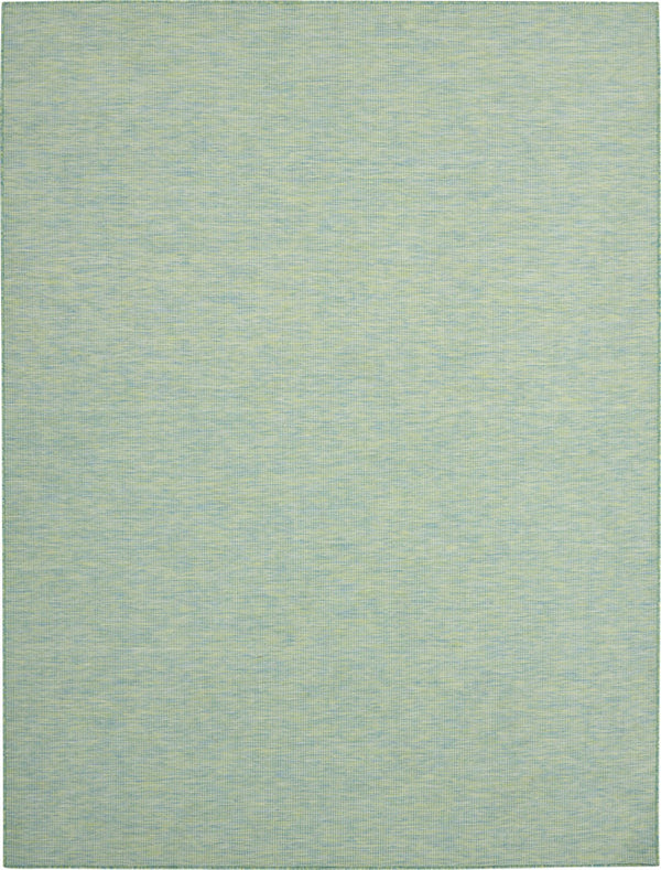 HomeRoots 7' Vibrant Blue and Green Indoor Outdoor Area Rug - Durable, Stylish, and Easy-Care for Any Space 522473
