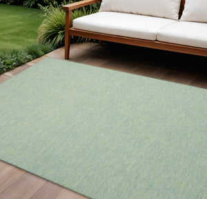 HomeRoots 6' X 9' Blue and Green Versatile Area Rug - Durable, Quick-Drying, Perfect for Indoor or Outdoor Use 522474