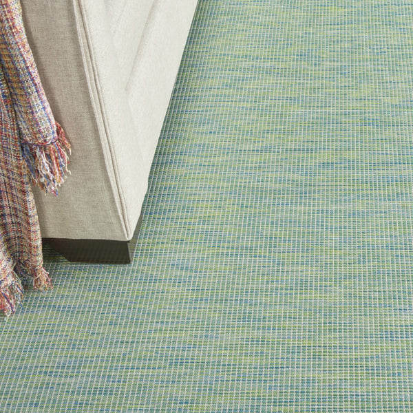 HomeRoots 6' X 9' Blue and Green Versatile Area Rug - Durable, Quick-Drying, Perfect for Indoor or Outdoor Use 522474