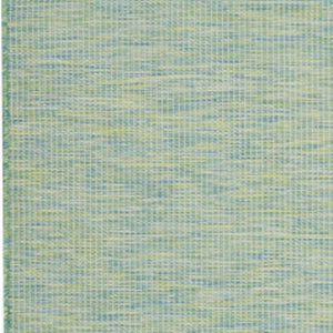 HomeRoots 6' X 9' Blue and Green Versatile Area Rug - Durable, Quick-Drying, Perfect for Indoor or Outdoor Use 522474