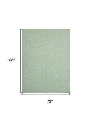 Homeroots 6' X 9' Blue And Green Indoor Outdoor Area Rug  Polypropylene 522474