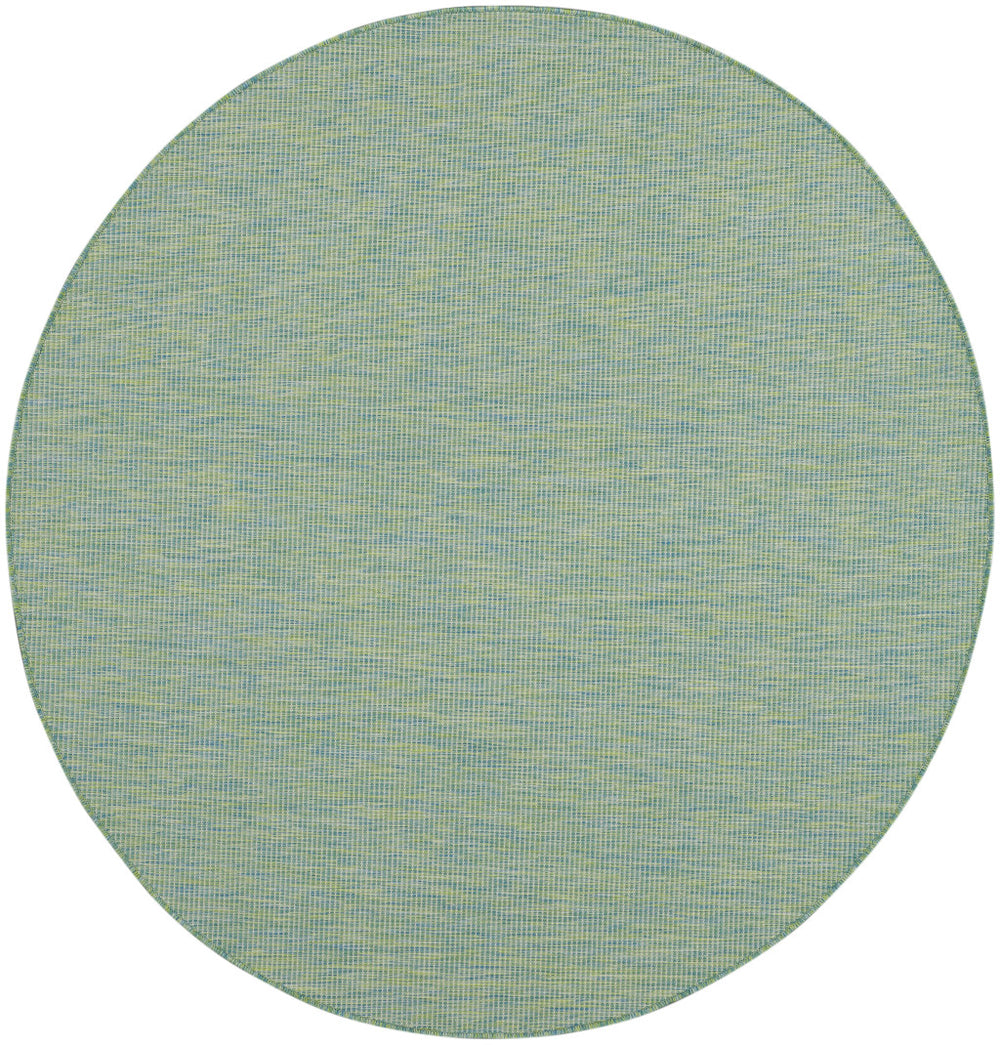 Homeroots 6' Blue Round Power Loom Area Rug  Polypropylene 522475