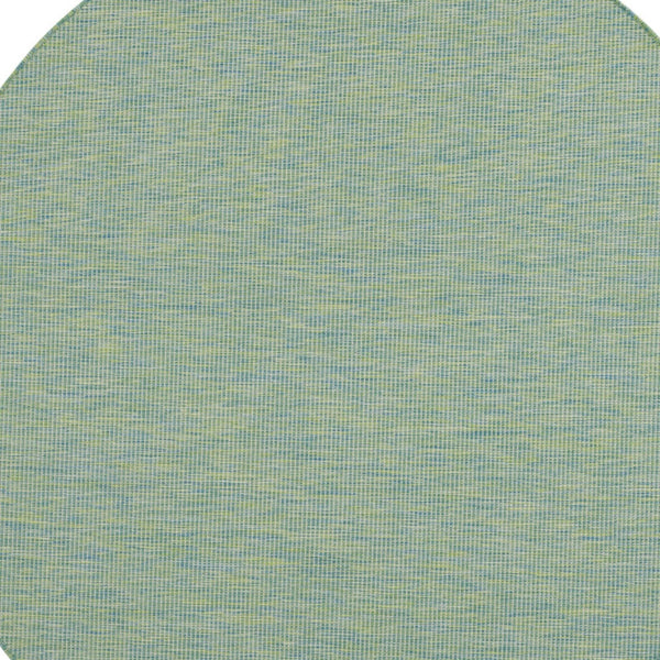 Homeroots 6' Blue Round Power Loom Area Rug  Polypropylene 522475