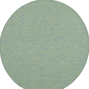 Homeroots 6' Blue Round Power Loom Area Rug  Polypropylene 522475