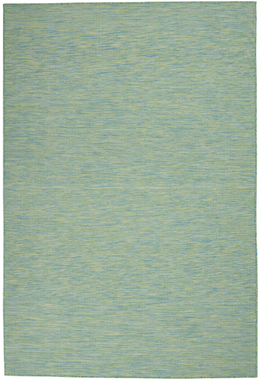 Homeroots 5' X 7' Blue And Green Indoor Outdoor Area Rug  Polypropylene 522476