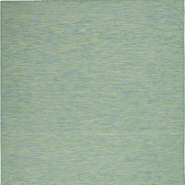 Homeroots 5' X 7' Blue And Green Indoor Outdoor Area Rug  Polypropylene 522476