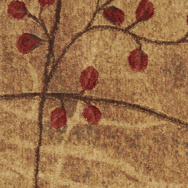 HomeRoots 10' Elegant Brown Floral Power Loom Area Rug - Timeless Charm for Living Room & Bedroom Decor 8' X 11' Rectangle 522477