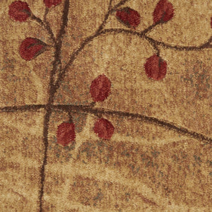 HomeRoots 10' Elegant Brown Floral Power Loom Area Rug - Timeless Charm for Living Room & Bedroom Decor 7' X 10' Rectangle 522480
