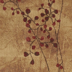 HomeRoots 10' Elegant Brown Floral Power Loom Area Rug - Timeless Charm for Living Room & Bedroom Decor 4' X 6' Rectangle 522485