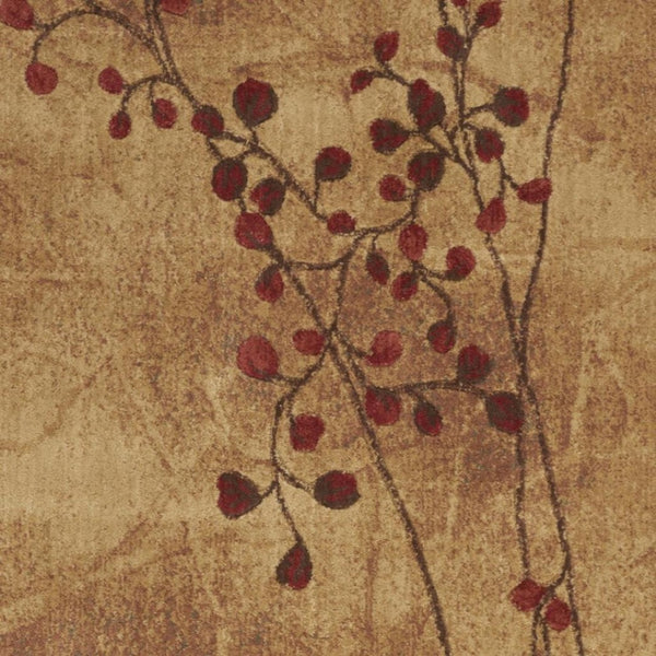 HomeRoots 10' Elegant Brown Floral Power Loom Area Rug - Timeless Charm for Living Room & Bedroom Decor 4' X 6' Rectangle 522485