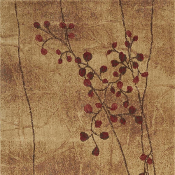HomeRoots 10' Elegant Brown Floral Power Loom Area Rug - Timeless Charm for Living Room & Bedroom Decor 4' X 6' Rectangle 522485