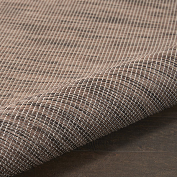 HomeRoots 8' Brown Power Loom Area Rug - Durable Flatweave Design for Modern Spaces and High-Traffic Areas 8' Round Round 522491