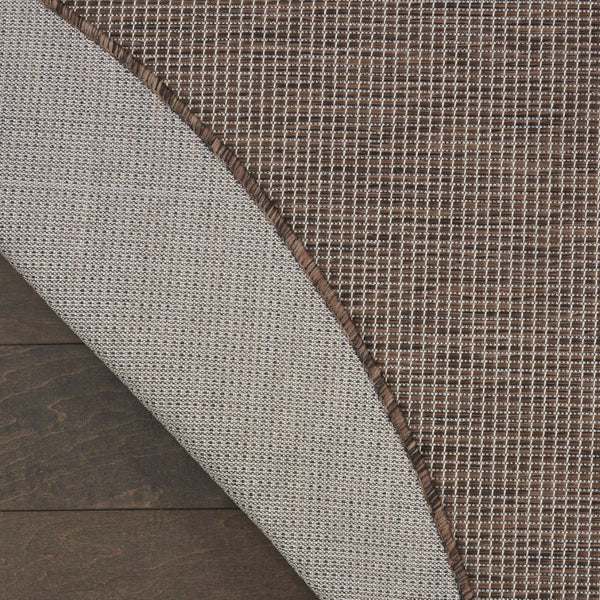 HomeRoots 8' Brown Power Loom Area Rug - Durable Flatweave Design for Modern Spaces and High-Traffic Areas 8' Round Round 522491