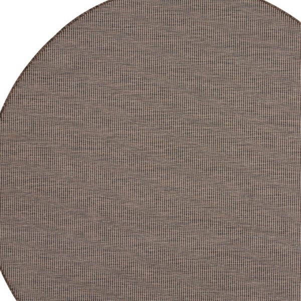 HomeRoots 8' Brown Power Loom Area Rug - Durable Flatweave Design for Modern Spaces and High-Traffic Areas 8' Round Round 522491