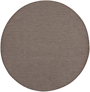 Homeroots 6' Brown Round Power Loom Area Rug  Polypropylene 522494