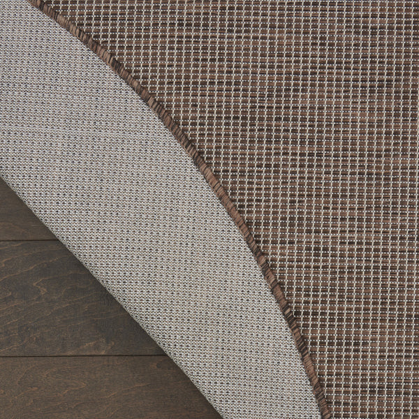 Homeroots 6' Brown Round Power Loom Area Rug  Polypropylene 522494