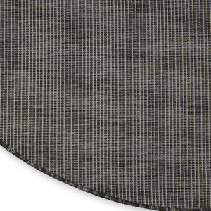 HomeRoots 8' Charcoal Power Loomed Area Rug – Contemporary Design for Indoor & Outdoor Spaces, Easy Care 8' Round 522501