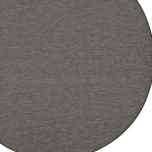 HomeRoots 8' Charcoal Power Loomed Area Rug – Contemporary Design for Indoor & Outdoor Spaces, Easy Care 8' Round 522501