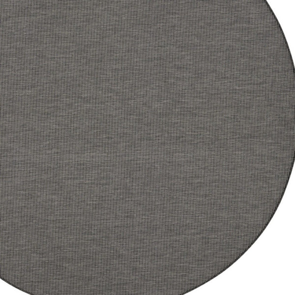 HomeRoots 8' Charcoal Power Loomed Area Rug – Contemporary Design for Indoor & Outdoor Spaces, Easy Care 8' Round 522501