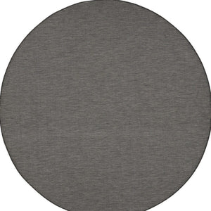 HomeRoots 8' Charcoal Power Loomed Area Rug – Contemporary Design for Indoor & Outdoor Spaces, Easy Care 8' Round 522501