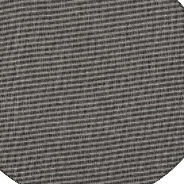 Homeroots 6' Charcoal Round Power Loom Area Rug  Polypropylene 522504
