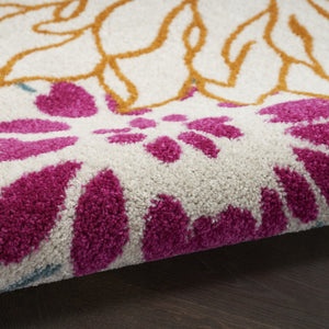HomeRoots 8' Cream Floral Power Loom Area Rug - Timeless Elegance and Cozy Comfort for Any Room Decor 8' X 10' 522509