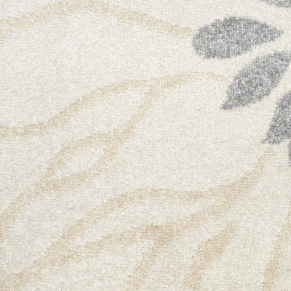 HomeRoots 8' Elegant Ivory Gray Blue Floral Area Rug – Timeless Charm for Living Spaces, Durable & Stylish Design 8' X 10' 522511