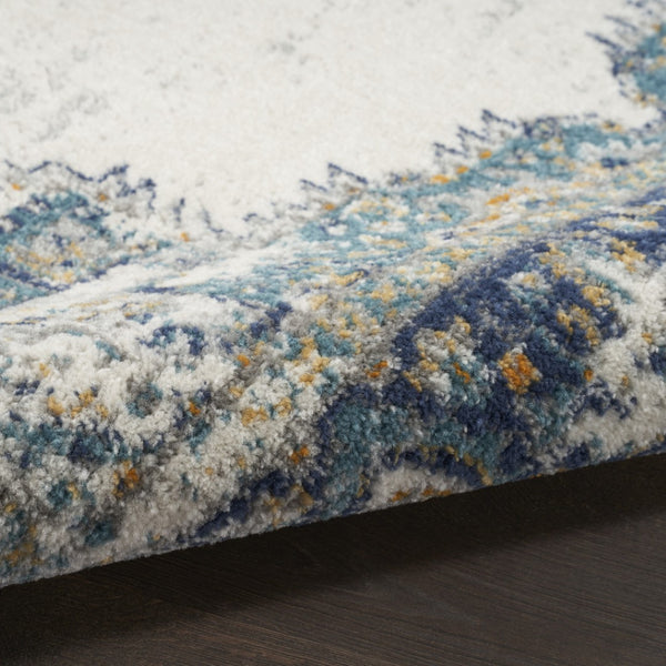 HomeRoots 8' Cream Floral Area Rug - Timeless Elegance with Distressed Vintage Appeal for Any Space 5' X 7' 522516