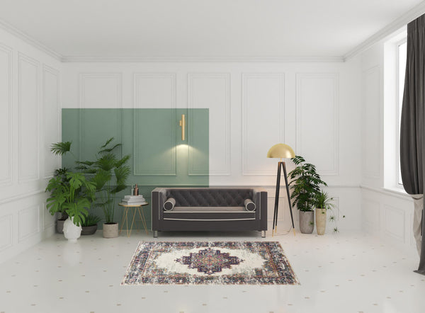 Homeroots 5' X 7' Cream Floral Power Loom Distressed Area Rug  Polypropylene 522518