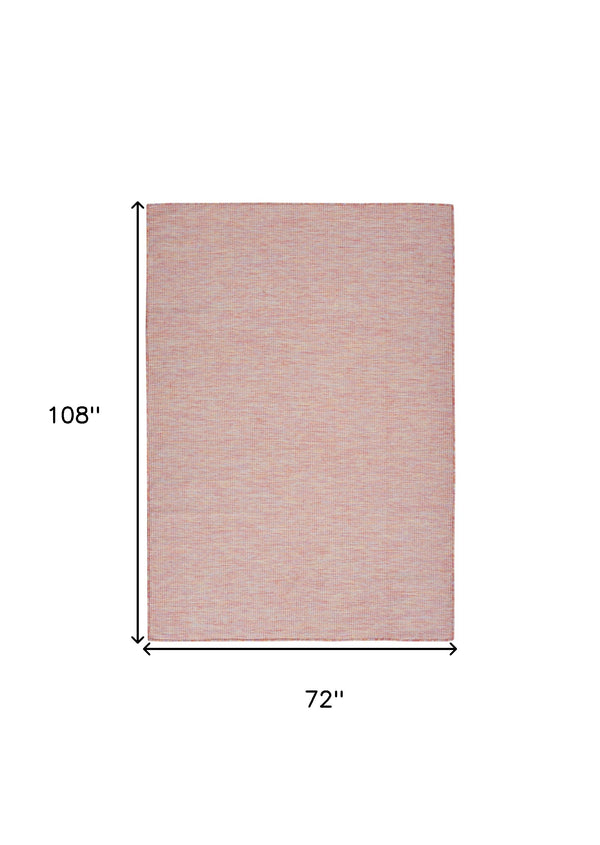 Homeroots 6' X 9' Dark Red Indoor Outdoor Area Rug   522525