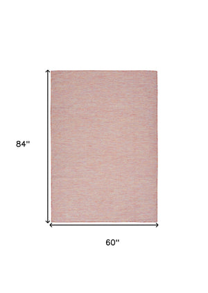 Homeroots 5' X 7' Red Indoor Outdoor Area Rug   522527