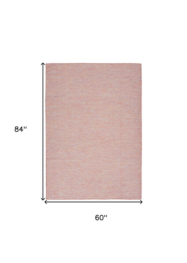 Homeroots 5' X 7' Red Indoor Outdoor Area Rug   522527