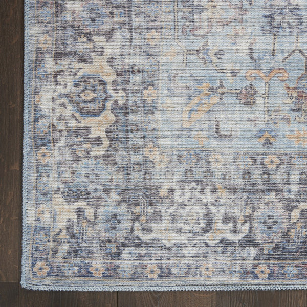 HomeRoots 8' Gray Floral Area Rug – Timeless Power Loomed Design for Elegant Living Spaces with Soft Comfort 8' X 10' 522535