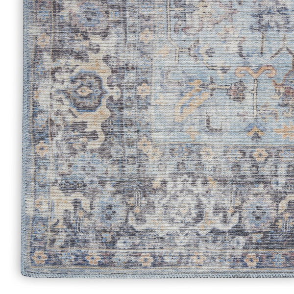 HomeRoots 8' Gray Floral Area Rug – Timeless Power Loomed Design for Elegant Living Spaces with Soft Comfort 8' X 10' 522535