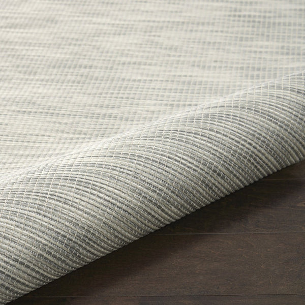 HomeRoots 8' Gray Area Rug - Modern Geometric Design for High-Traffic Spaces, Indoor & Outdoor Versatility 8' Round Round 522546