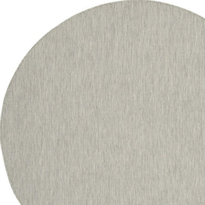 HomeRoots 8' Gray Area Rug - Modern Geometric Design for High-Traffic Spaces, Indoor & Outdoor Versatility 8' Round Round 522546